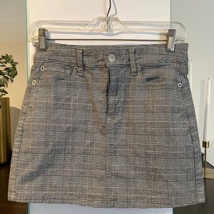 american eagle plaid skinny skirt